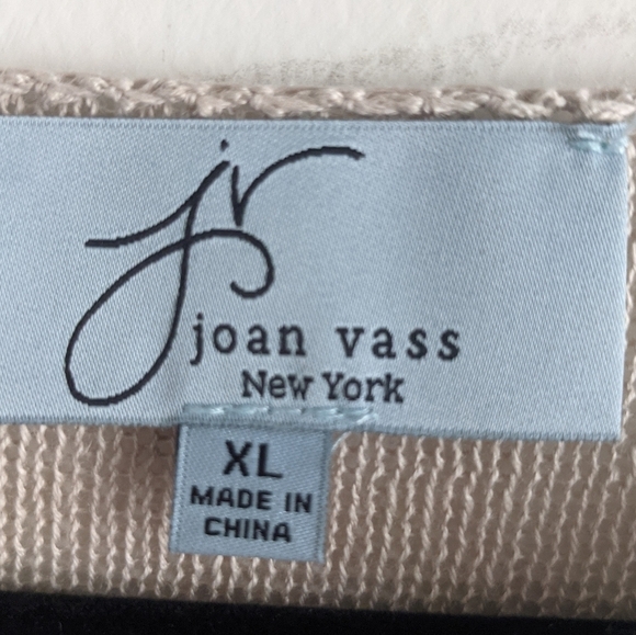 Euc Joan Vass 100% Linen Striped Lightweight Sweater XL - Picture 3 of 12